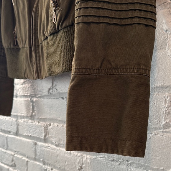 Olive Green Bomber Jacket - Picture 3 of 7